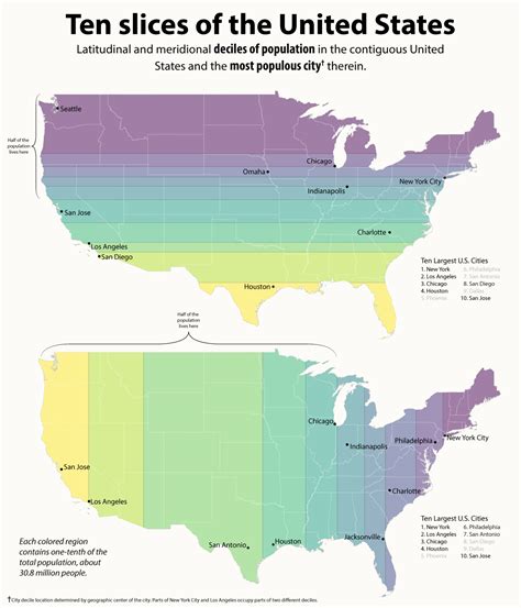 How Split The United States Into Areas Of Similar Population Vivid Maps