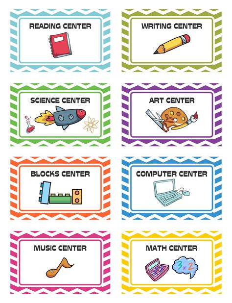 10 Best Printable Preschool Center Labels Preschool Center Labels