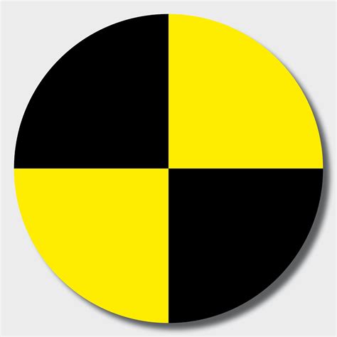 Aufkleber 10cm Gelb Sticker Fadenkreuz Crashtest Dummy Zeichen Symbol
