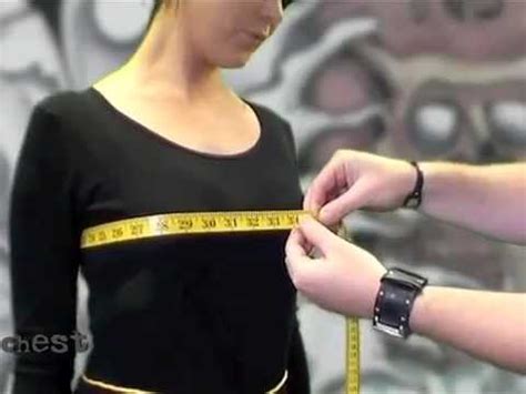 Make sure the tape measure has a little room (max. How to measure your chest - YouTube