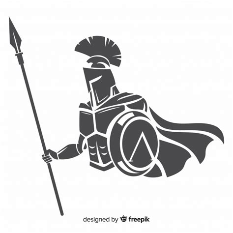 Warrior Silhouette Vector At Collection Of Warrior