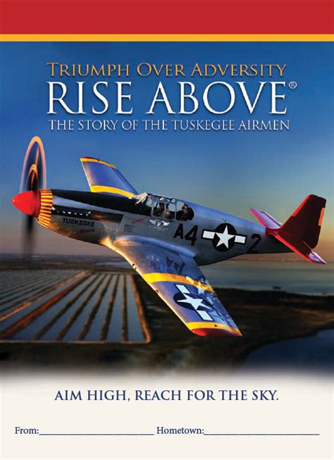 Rise Above The Story Of The Tuskegee Airmen Caf Red Tail Squadron Store