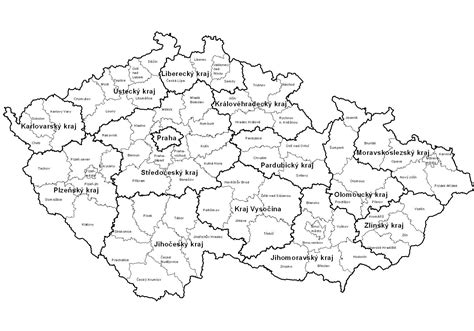Mapa Kraj R Mapa Esk Republiky R