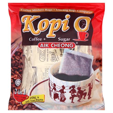 The kopi o is then passed straight into the automatic kopi o bag packing machine system. Aik Cheong Kopi O 2 in 1 Coffee Mixture Bags 20 Sachets x ...