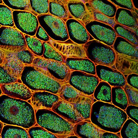 Confocal Microscopy Of Plant Tissue Photograph Confocal Microscopy Of