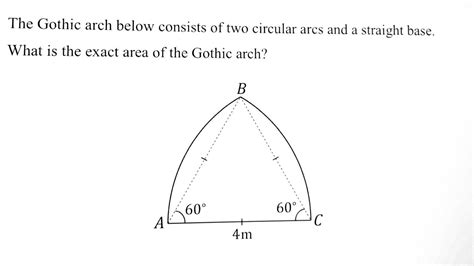 How To Find Area Of Gothic Arch Hsc Advanced Mathematics Exam Type Of