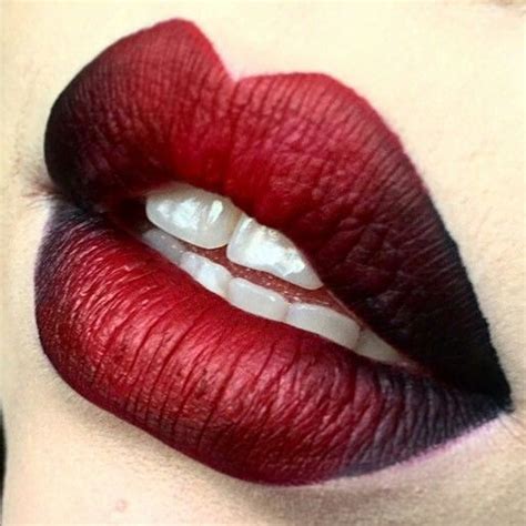 Ombré Lips Ombre Lips Red Ombre Lips Black And Red Makeup
