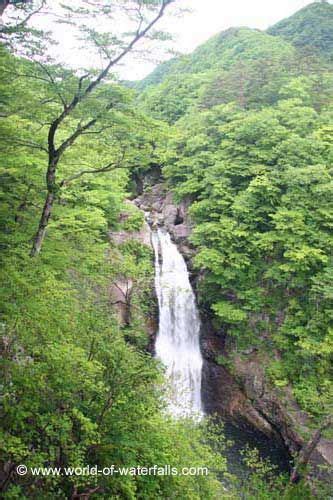 View Of The Akiu Waterfall From The Viewing Deck Akiu Onsen Near