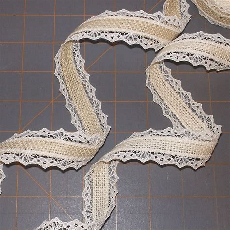 Skinny Lace Ribbon Skinny Burlap And Lace Ribbon 1 Inch X 3 Yards By
