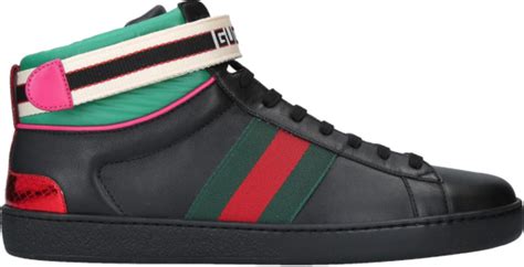 Gucci Black And Metallic High Top Ace Sneakers Inc Style