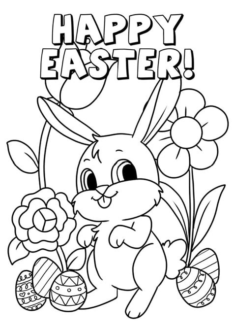 Coloring Pages Free Printable Happy Easter Coloring Pages