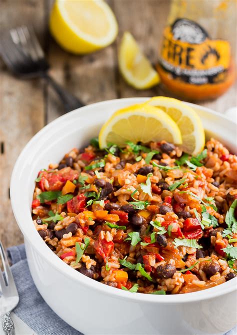 Make brown rice in a rice cooker. Mexican Rice with Black Beans | Light Orange Bean