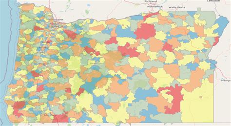 Oregon Zip Codes Map List Counties And Cities
