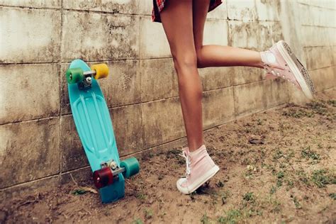 Beautiful Hot Girl With Skateboard High Quality Beauty And Fashion