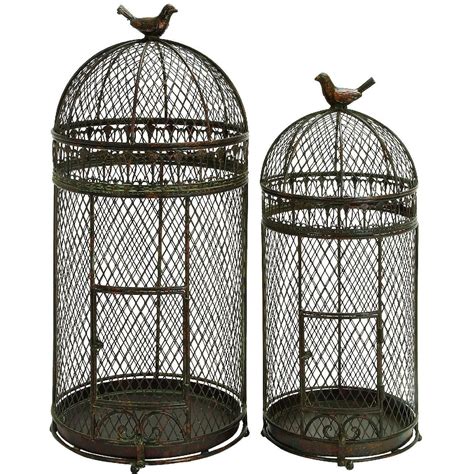 Metal Bird Cage Set Of 2 For Those Who Have Passion For Birds Keeping