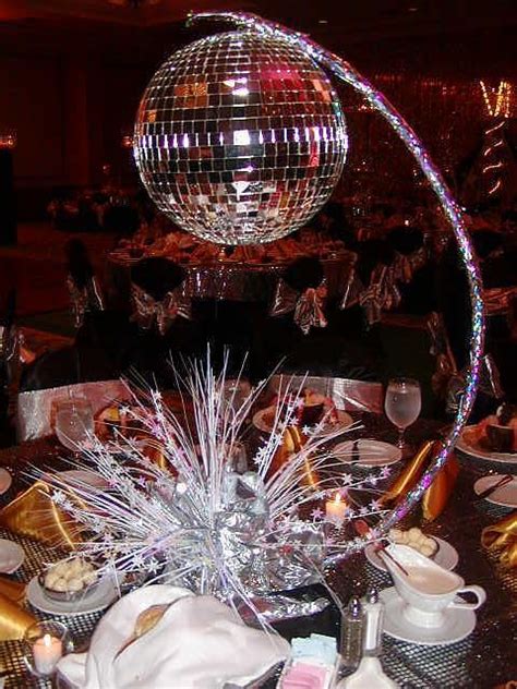 Discoball Centerpiece Madison Florist Music Themed Parties Disco