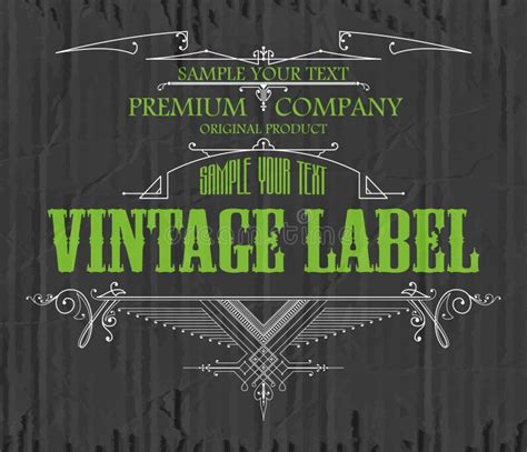 Vintage Typographic Label Premium Stock Vector Illustration Of Luxury