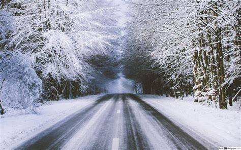 Snowy Road Wallpapers Top Free Snowy Road Backgrounds Wallpaperaccess