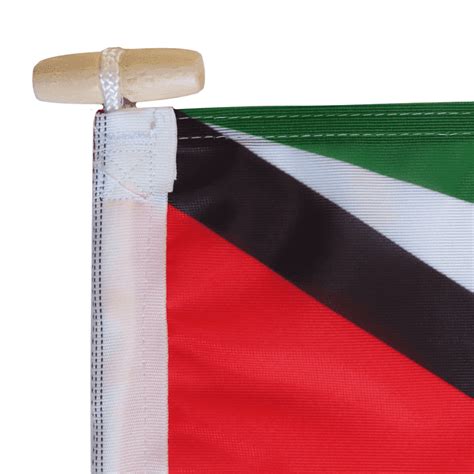 Guyana Flag With Rope And Toggle