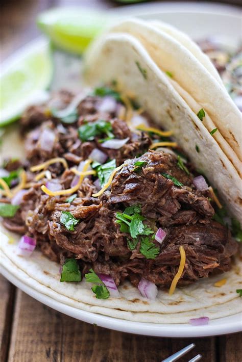 Slow Cooker Shredded Beef Tacos The Cooking Jar