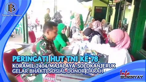 Koramil Majalaya Solokan Jeruk Gelar Bhakti Sosial Donor Darah Youtube