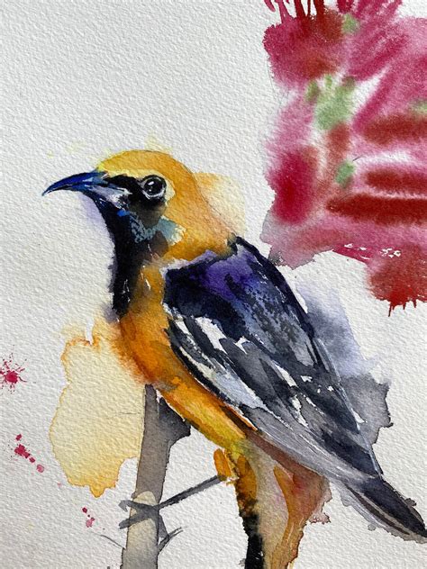 Watercolor Bird Abstract Bird Art Watercolor Animal Etsy
