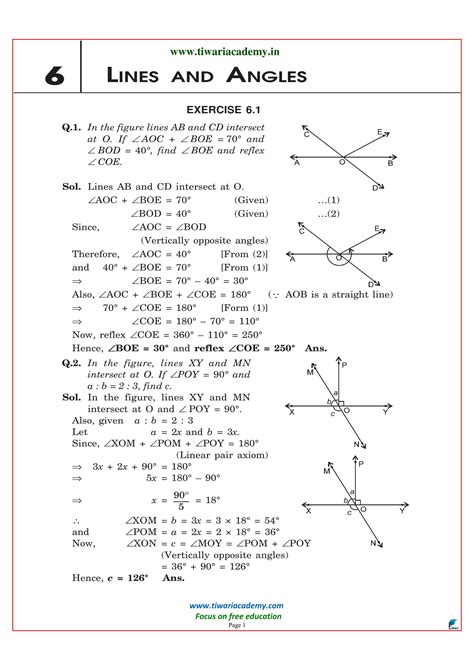 Free Ncert Solutions For Class 9 Maths Chapter 6 In Pdf Download