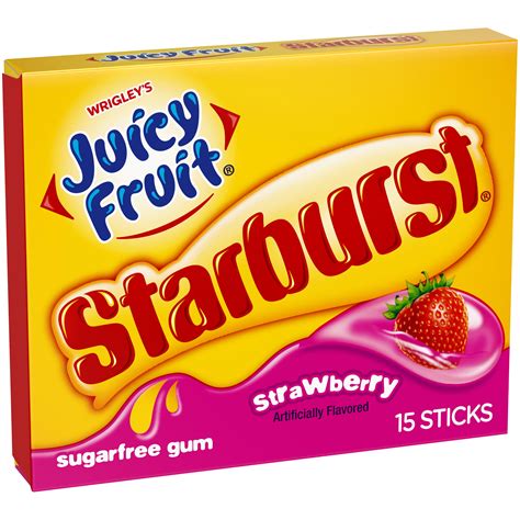 Juicy Fruit Sugar Free Strawberry Chewing Gum 15 Each