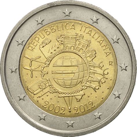 582401 Italy 2 Euro European Monetary Union 10 Th Anniversary