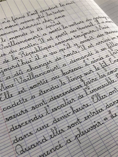Practicing French Cursive While Practicing The French Language Séyès