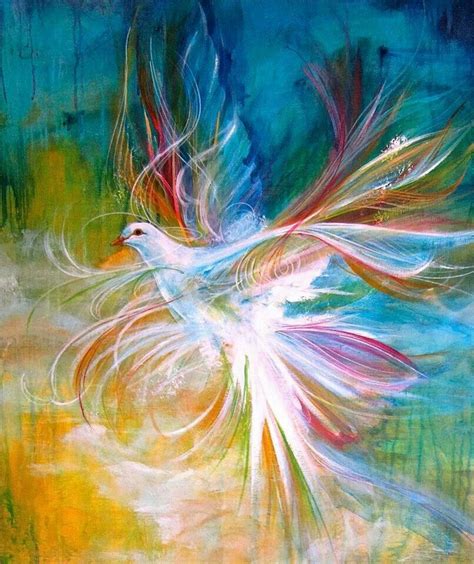 Holy Spirit Dove Digital Prophetic Art Painting Sacro Pinterest