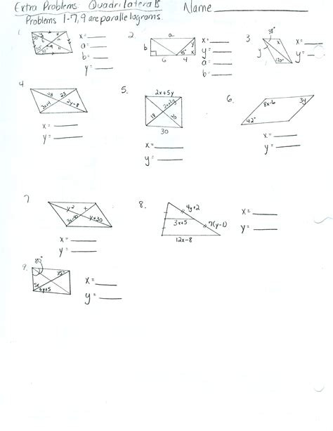 Lin geometry quadrilaterals worksheet answer key / mr lin geometry quadrilaterals worksheet answer key quadrilateral worksheets there are a range of worksheets to help children learn and calculate angles in triangles and quadrilaterals status baper terkini. Unit 7 Polygons And Quadrilaterals Answers : This ...