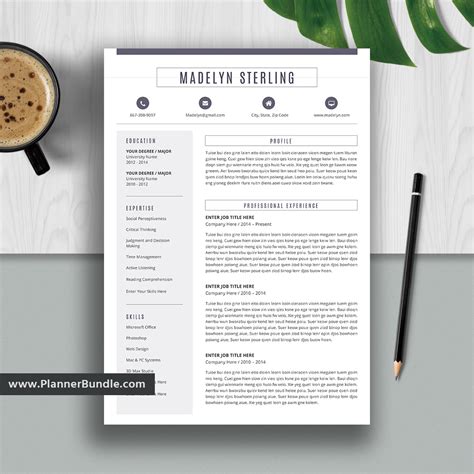 How to write a cv. Modern and Unique Resume Template for MS Word, CV Template ...