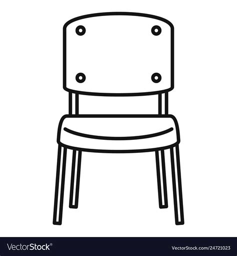 Office Chair Icon Outline Style Royalty Free Vector Image