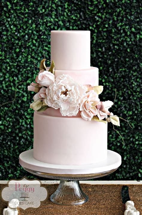 Blush 3 Tiered Wedding Cake Tiered Wedding Cake Wedding Cakes Blush
