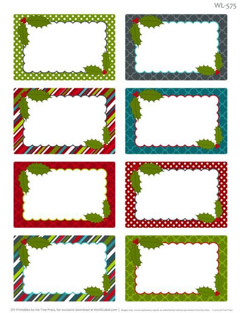 Want to reduce the time spent waiting in the ups line? Printable Christmas Labels for Homemade Baking | Free ...