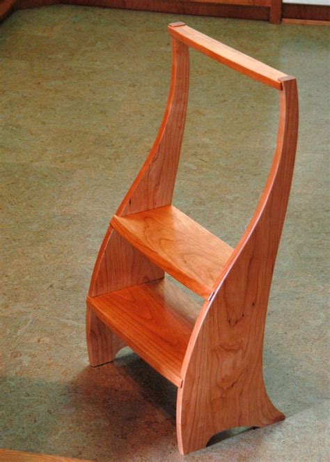 Make it easier for kids to reach the sink with a wooden step stool or keep a plastic step stool in the laundry room to conveniently grab dryer sheets and other essentials stored on a high shelf. Kitchen Step Stool - FineWoodworking