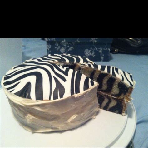 A Friend Of Mine Made This Zebra Cake For Someone Who Is Obsessed With
