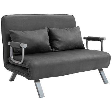 Homcom Convertible Sofa Bed Sleeper Chair 5 Position Adjustable