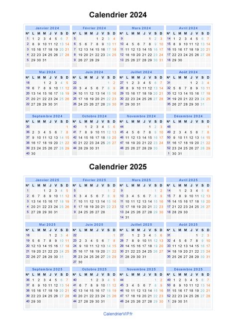 2024 And 2025 Calendar