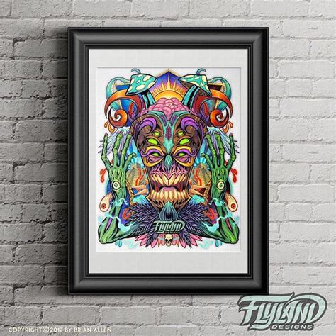 11″x17″ Art Print Of An Evil Magical Tiki Mask Flyland Designs