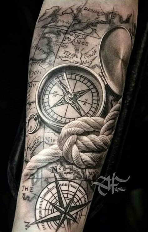 272 Best Compass Clock Map Tattoo Ideas Images On