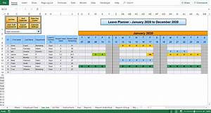 Excel Staff Leave Holiday Planner