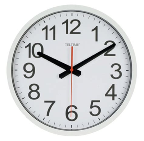 12 Commercial Wall Clock White Lodging Kit Company
