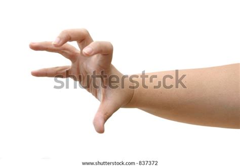 Hand Outstretched Clawing Position Fingers Wide Foto Stock 837372