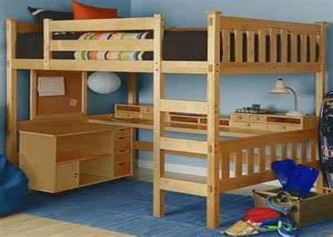 Wood Bunk Bed With Desk Underneath Foter