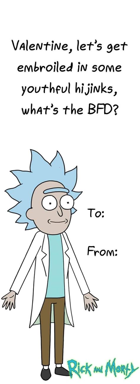 35 Rick And Morty Valentines Day Cards Rick Morty Rick Morty