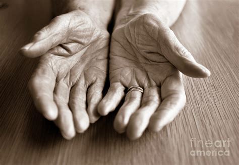 Elderly Womans Open Hands Photograph By Tbradford Fine Art America