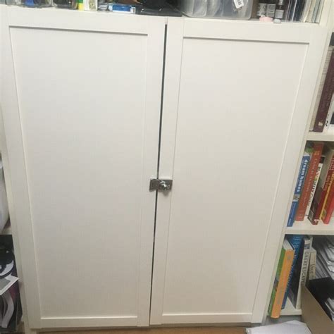 Set Of Two Ikea Oxberg Door White 40x97 Cm With Security Lock For