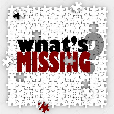 Whats Missing Words And Question Mark On A Puzzle Stock Photo By